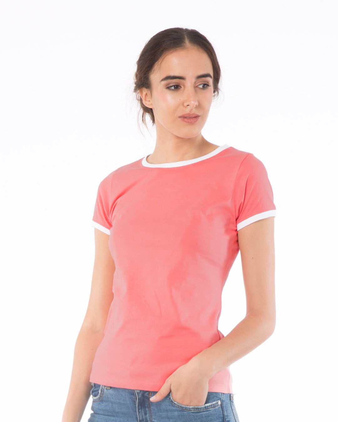 Download Millenial Pink-White Ringer T-Shirt - Womens T-Shirts ...