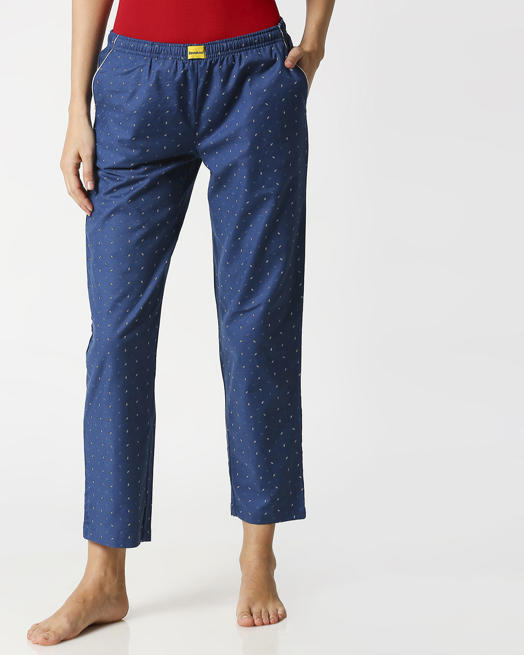 Shop Minimal AOP Blue Women's Pyjamas-Back