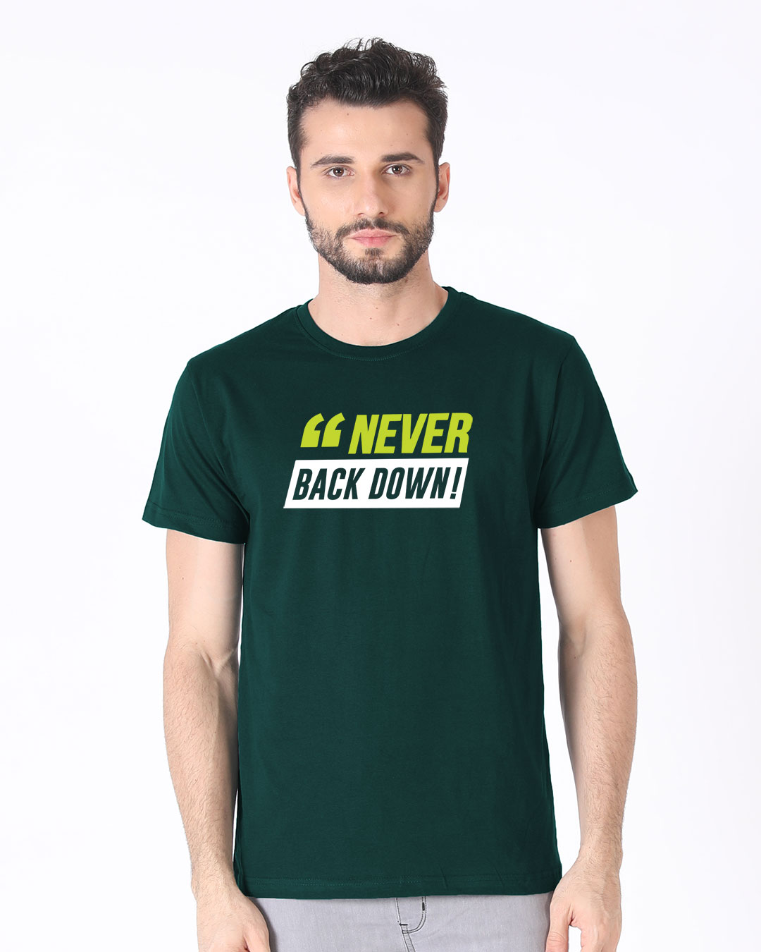 Shop Minimal Back Down Half Sleeve T-Shirt-Back