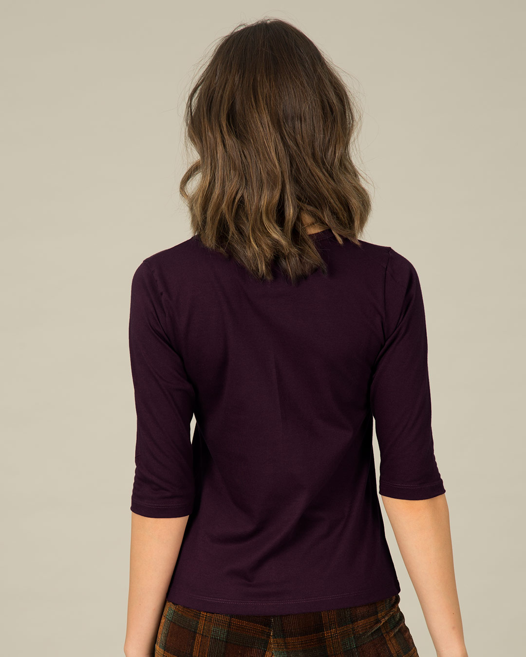 Shop Minimal Believe Round Neck 3/4th Sleeve T-Shirt-Back