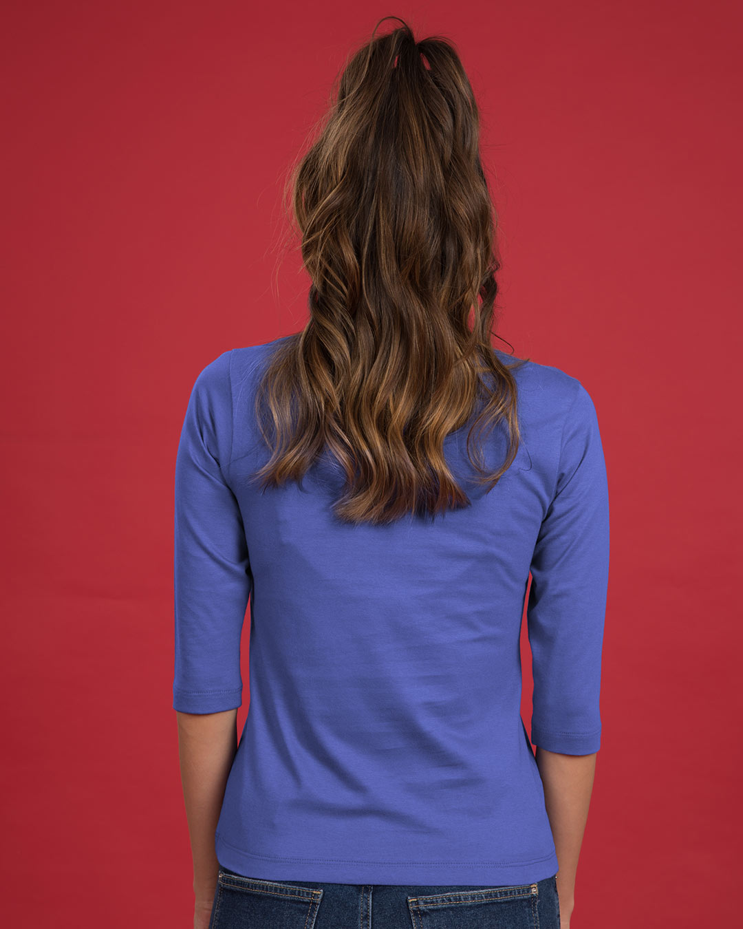 Shop Minimal Girl Power Round Neck 3/4th Sleeve T-Shirt-Back