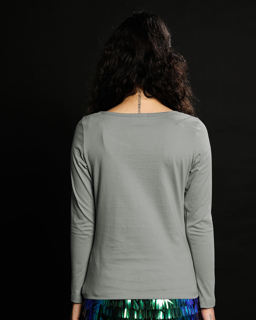 Shop Minimal Girl Power Scoop Neck Full Sleeve T-Shirt-Back