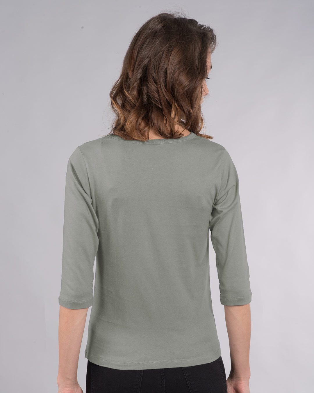 Shop Minimal Harry Potter Round Neck 3/4th Sleeve T-Shirt (HPL)-Back