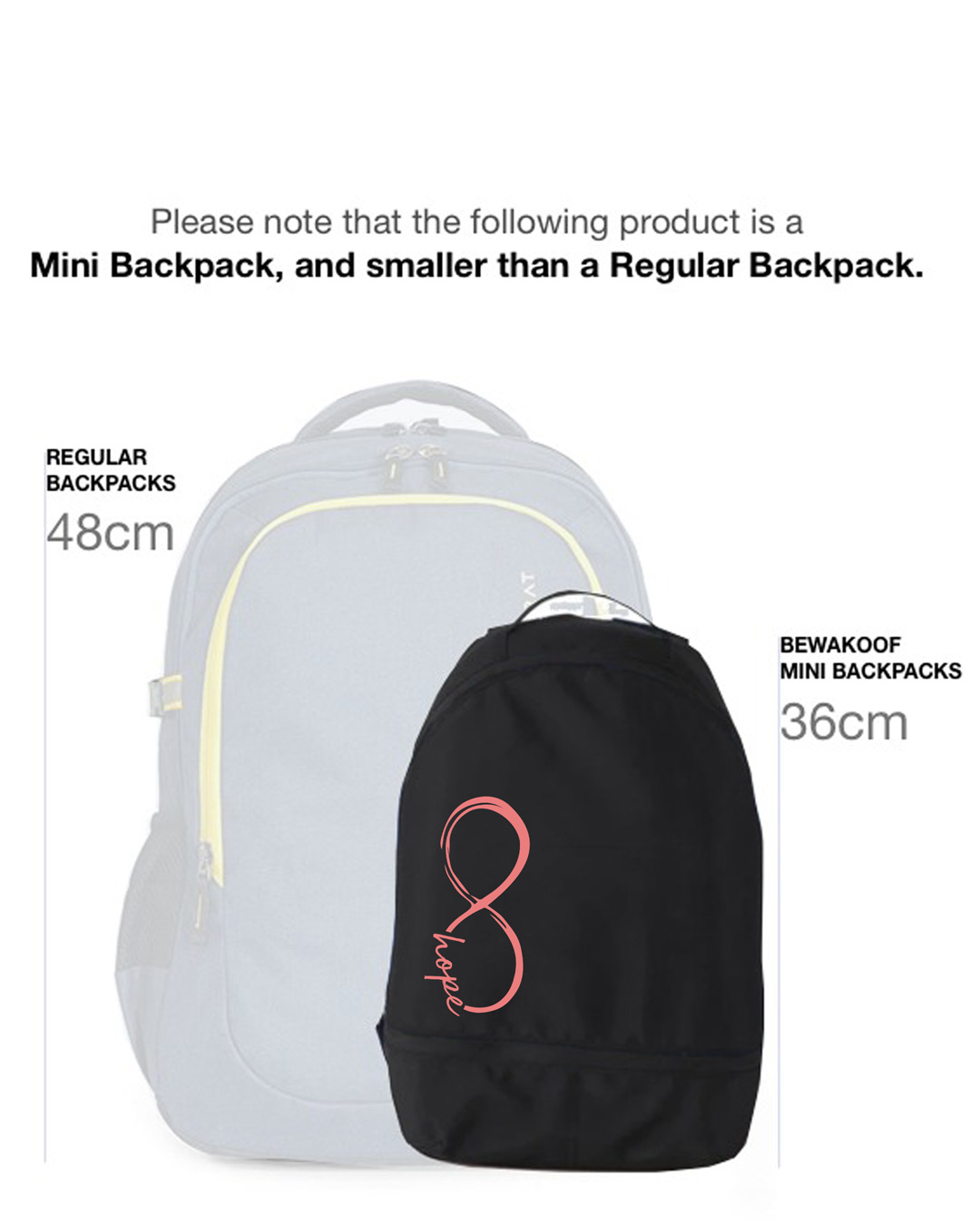 Shop Minimal Hope Infinity Small Backpack-Back