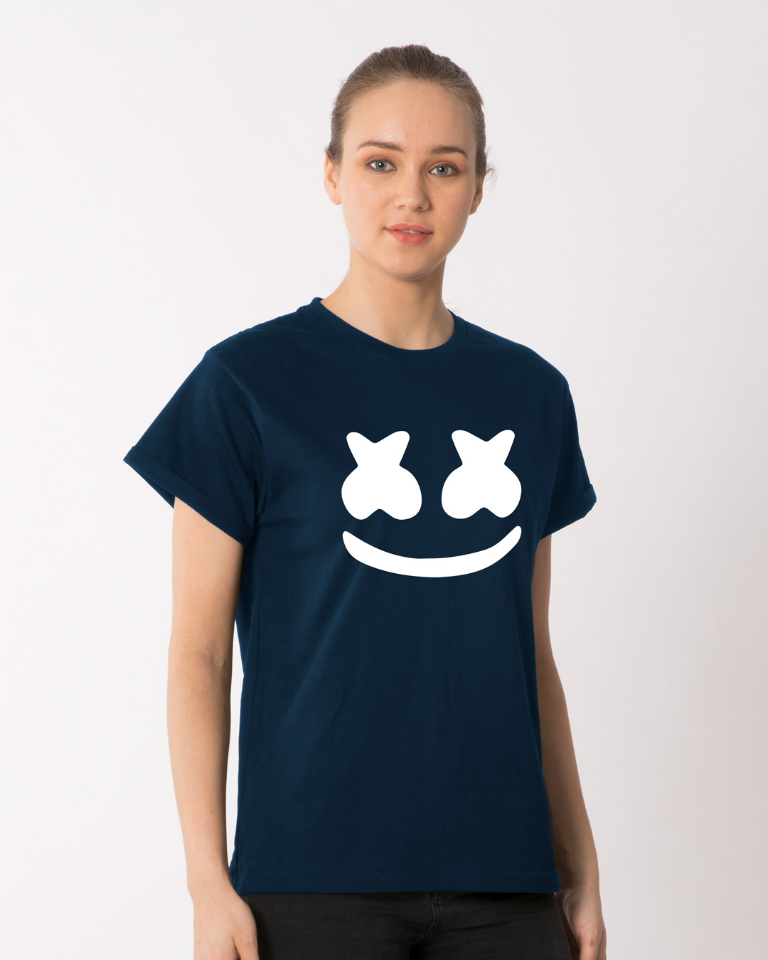Shop Minimal Marshmello Boyfriend T-Shirt-Back