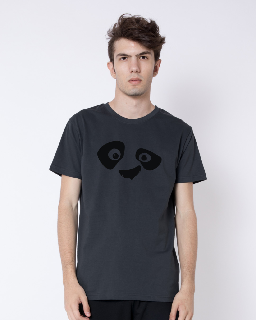 Shop Minimal Panda Half Sleeve T-Shirt-Back