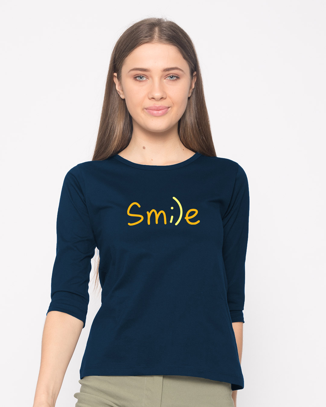 smile white t shirt