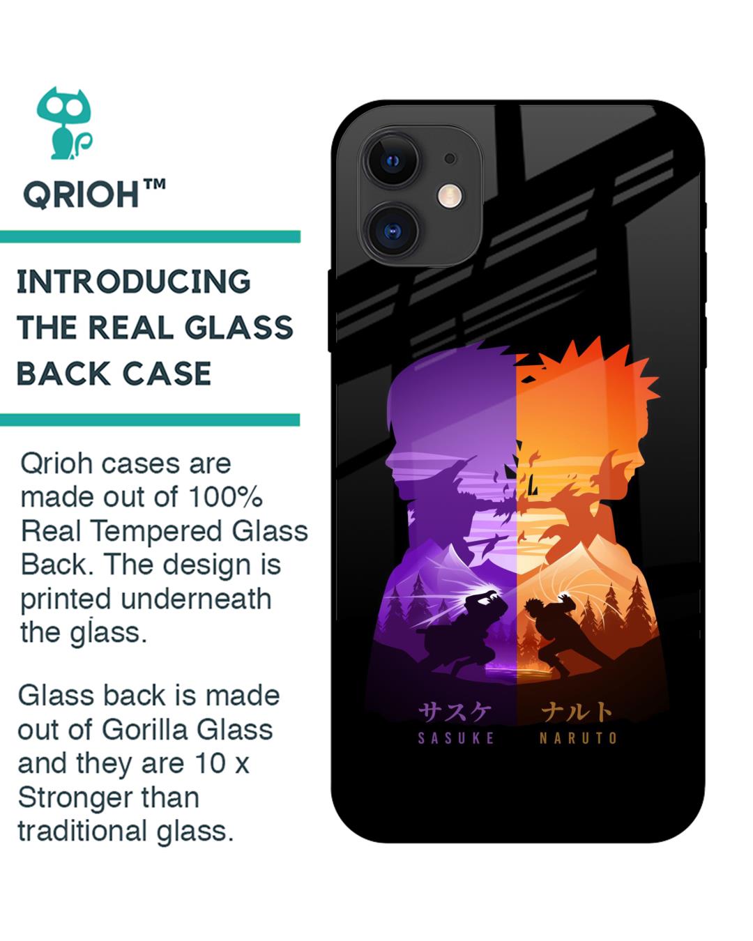 Shop Minimalist Anime Premium Glass Case for Apple iPhone 12 (Shock Proof,Scratch Resistant)-Back