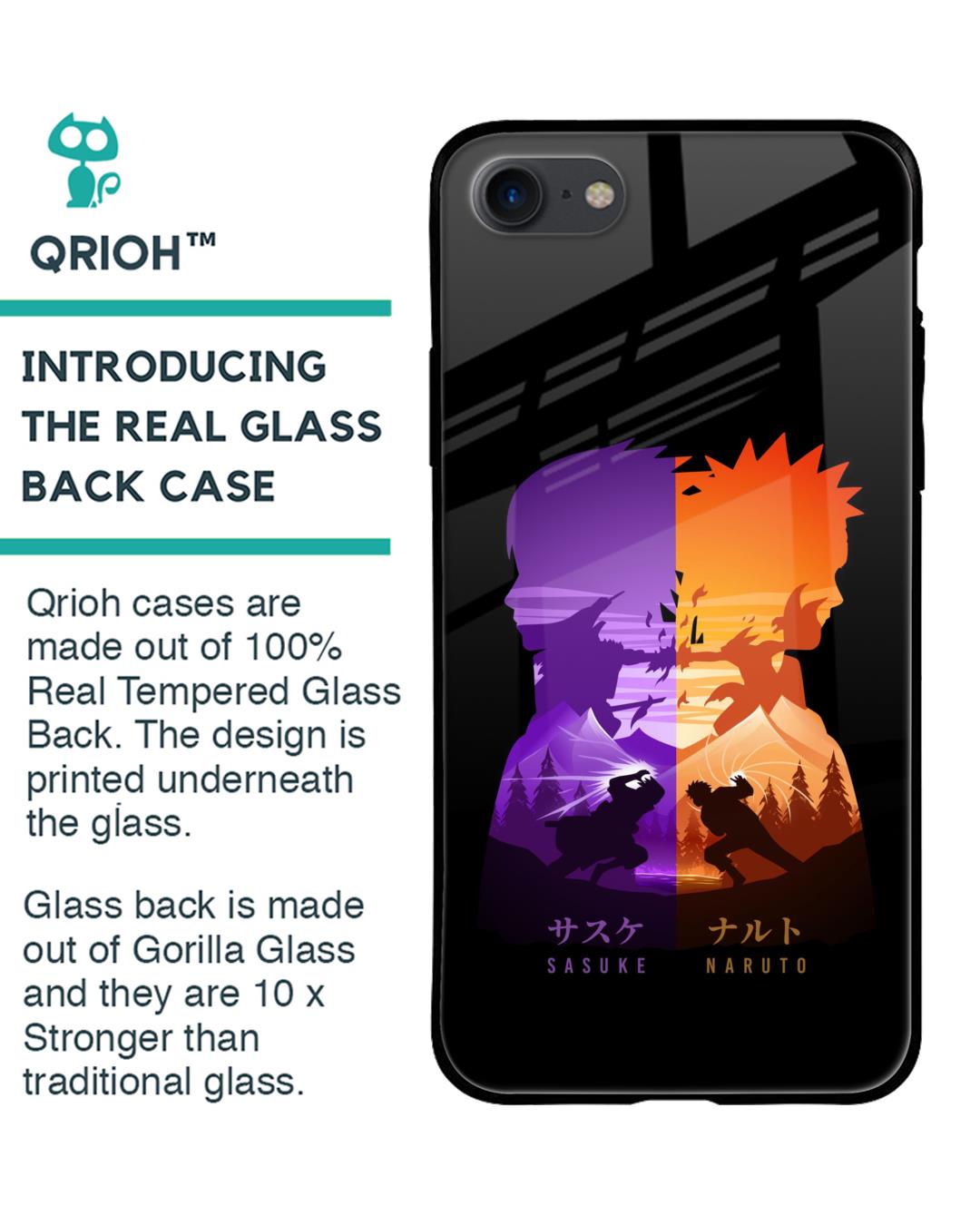 Shop Minimalist Anime Premium Glass Case for Apple iPhone 7 (Shock Proof,Scratch Resistant)-Back