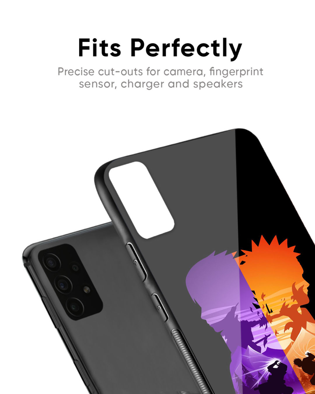 Shop Minimalist Anime Premium Glass Case for Realme 11 Pro 5G (Shock Proof, Scratch Resistant)-Back