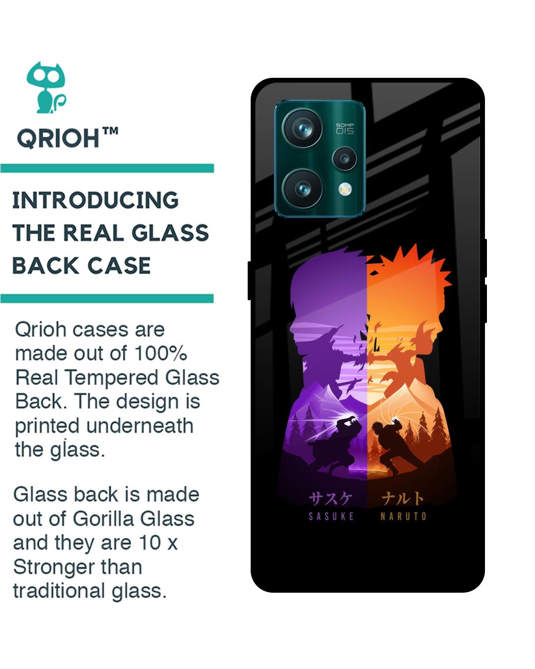 Shop Minimalist Anime Premium Glass Case for Realme 9 Pro 5G (Shock Proof,Scratch Resistant)-Back