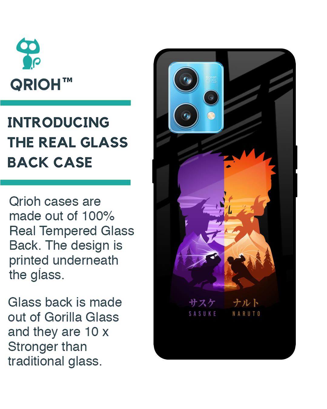 Shop Minimalist Anime Premium Glass Case for Realme 9 Pro Plus(Shock Proof, Scratch Resistant)-Back