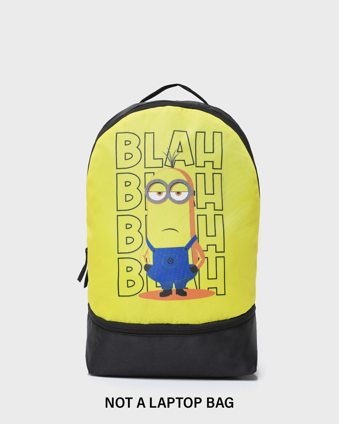 Shop Minion Blah Small Backpack-Back