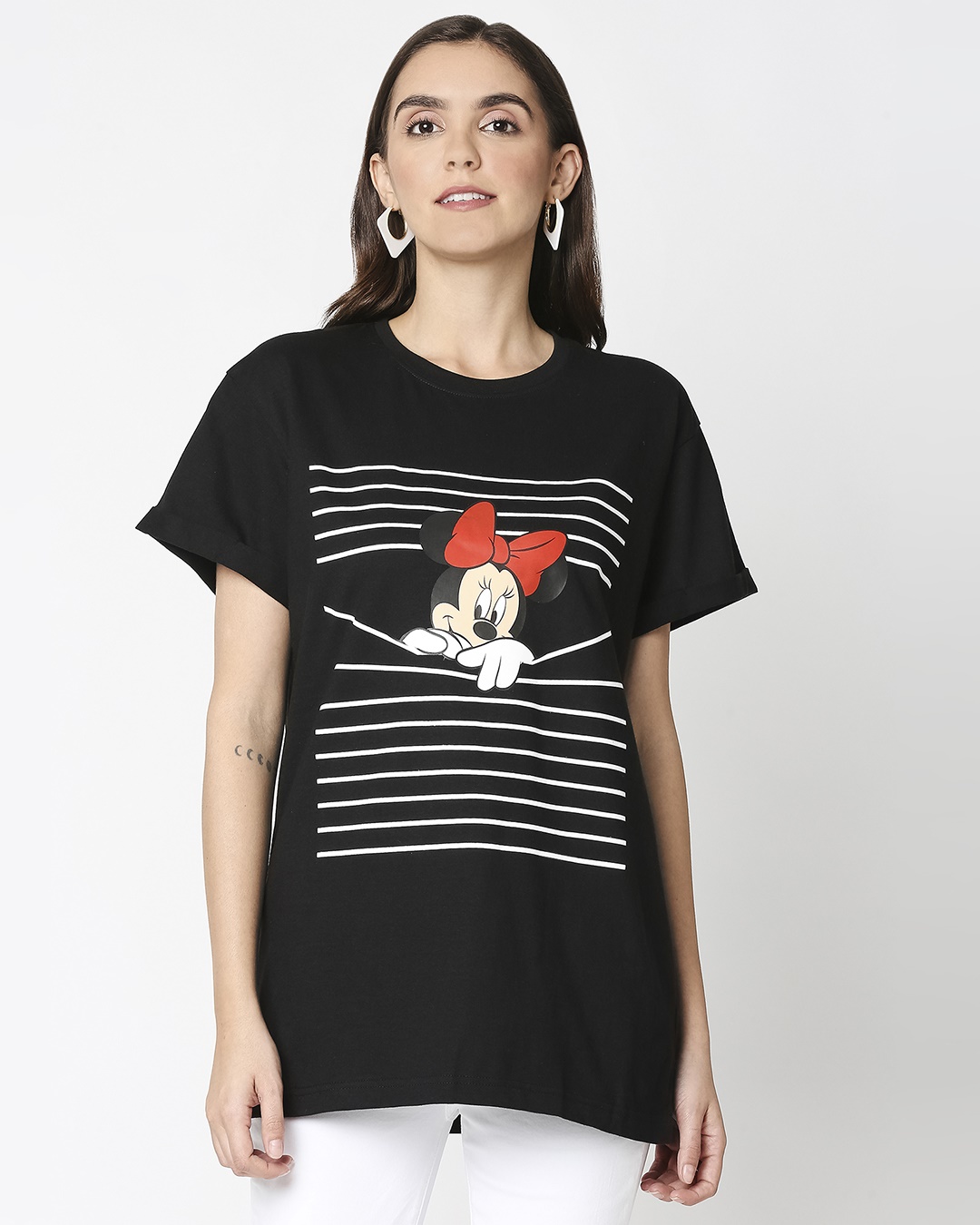 Shop Minnie Boyfriend T-Shirt (DL)-Back