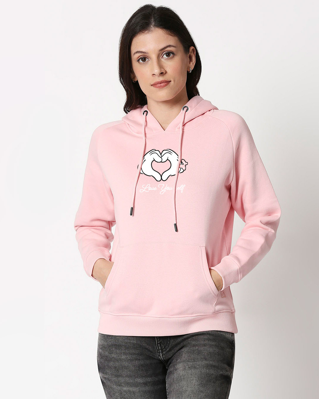 

Minnie Love Sweatshirt Hoodie Women' Printed Sweatshirt Hoodie Bewakoof.com, Coralblush