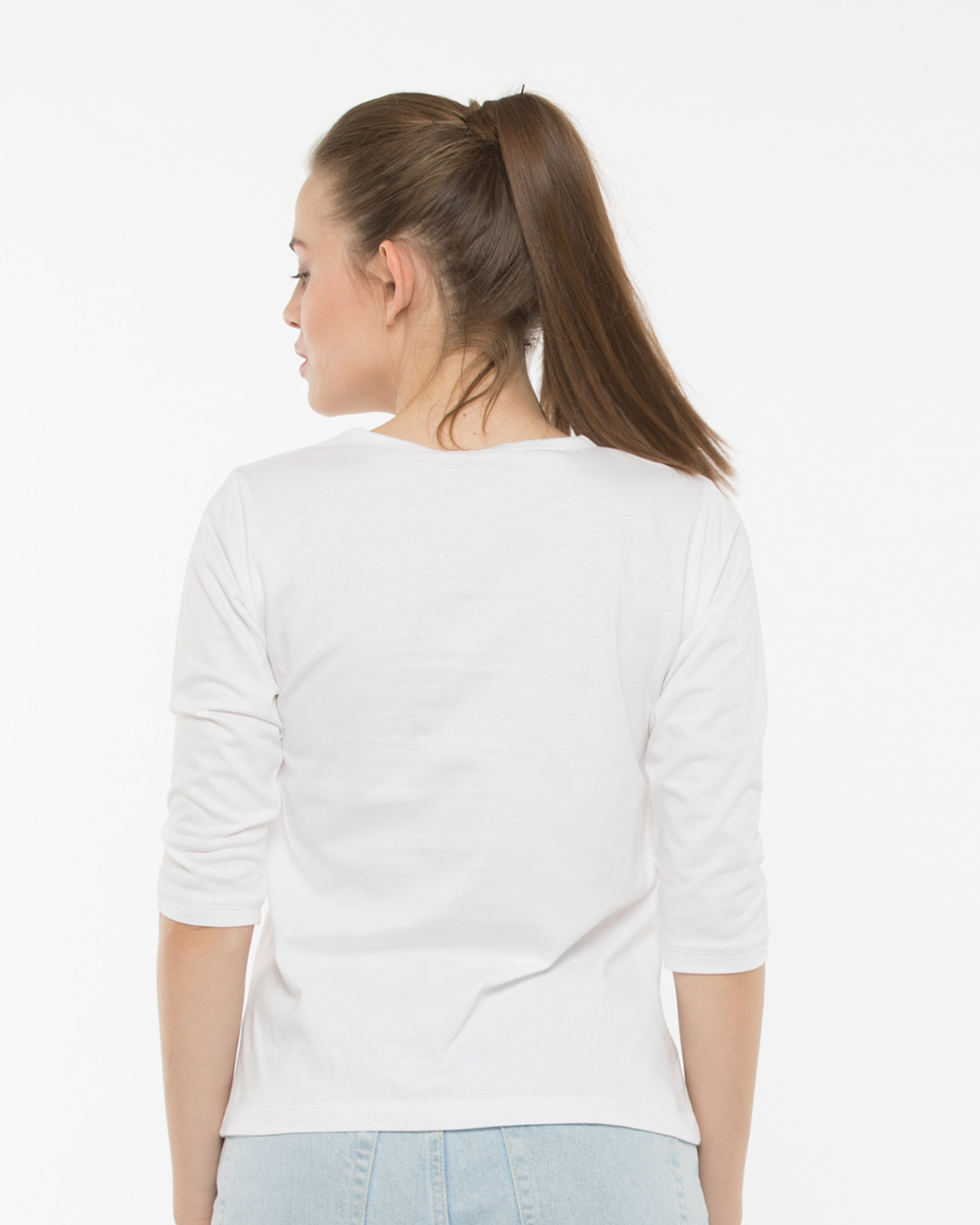 Shop Minnie Round Neck 3/4th Sleeve T-Shirt (DL)-Back
