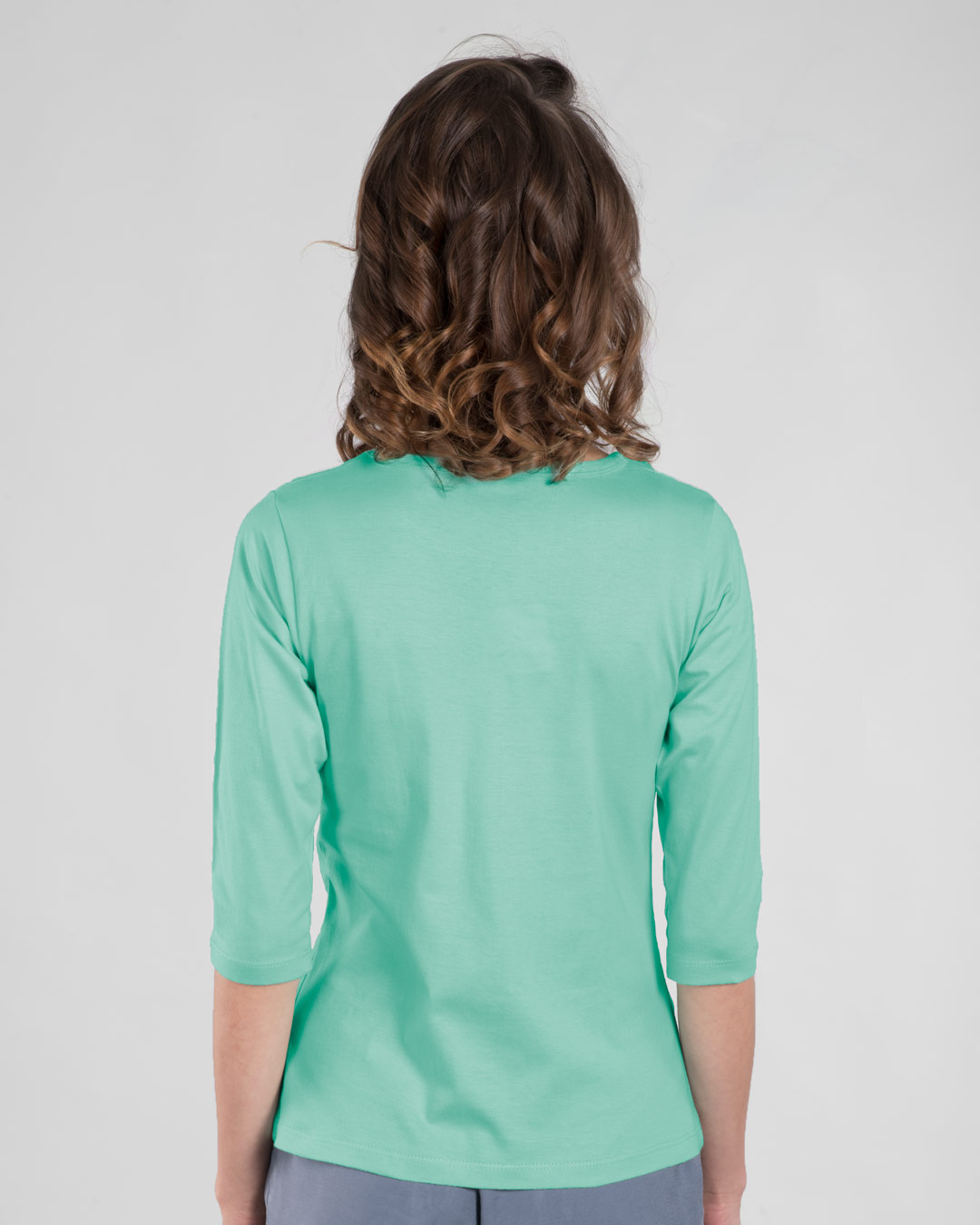 Shop Minnie Says Omg Round Neck 3/4th Sleeve T-Shirt (DL)-Back