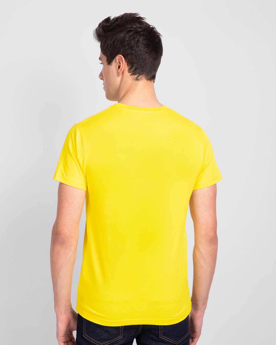 Shop Mischief On My Mind Half Sleeve T-Shirt (LTL) Pineapple Yellow-Back
