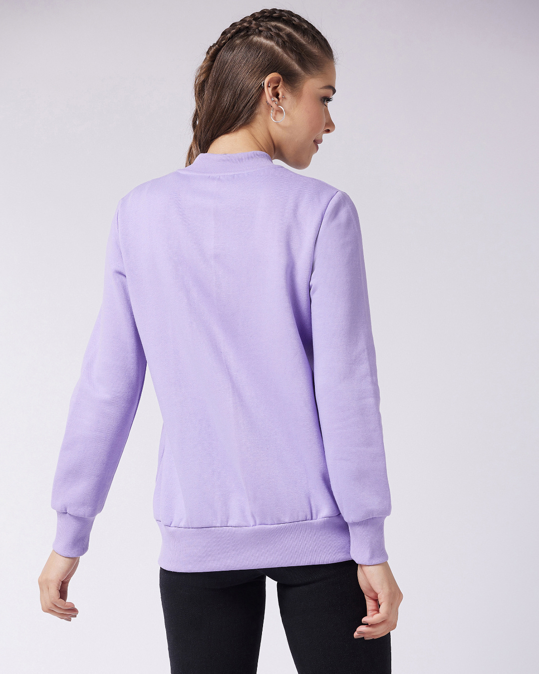 Shop Women's Purple  Relaxed Fit Jacket-Back