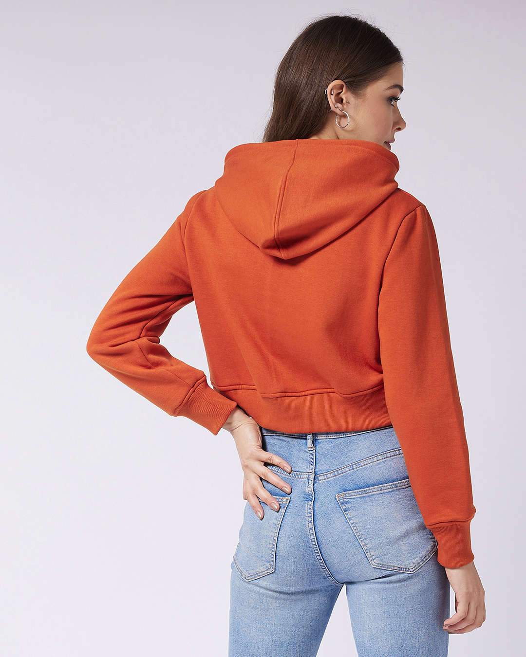 Shop Women's Red  Oversized Fit Hoodie-Back