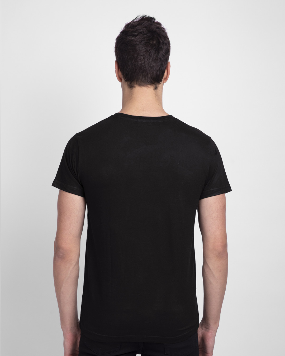 Shop Misty Hills Halftone Half Sleeve T-Shirt Black-Back
