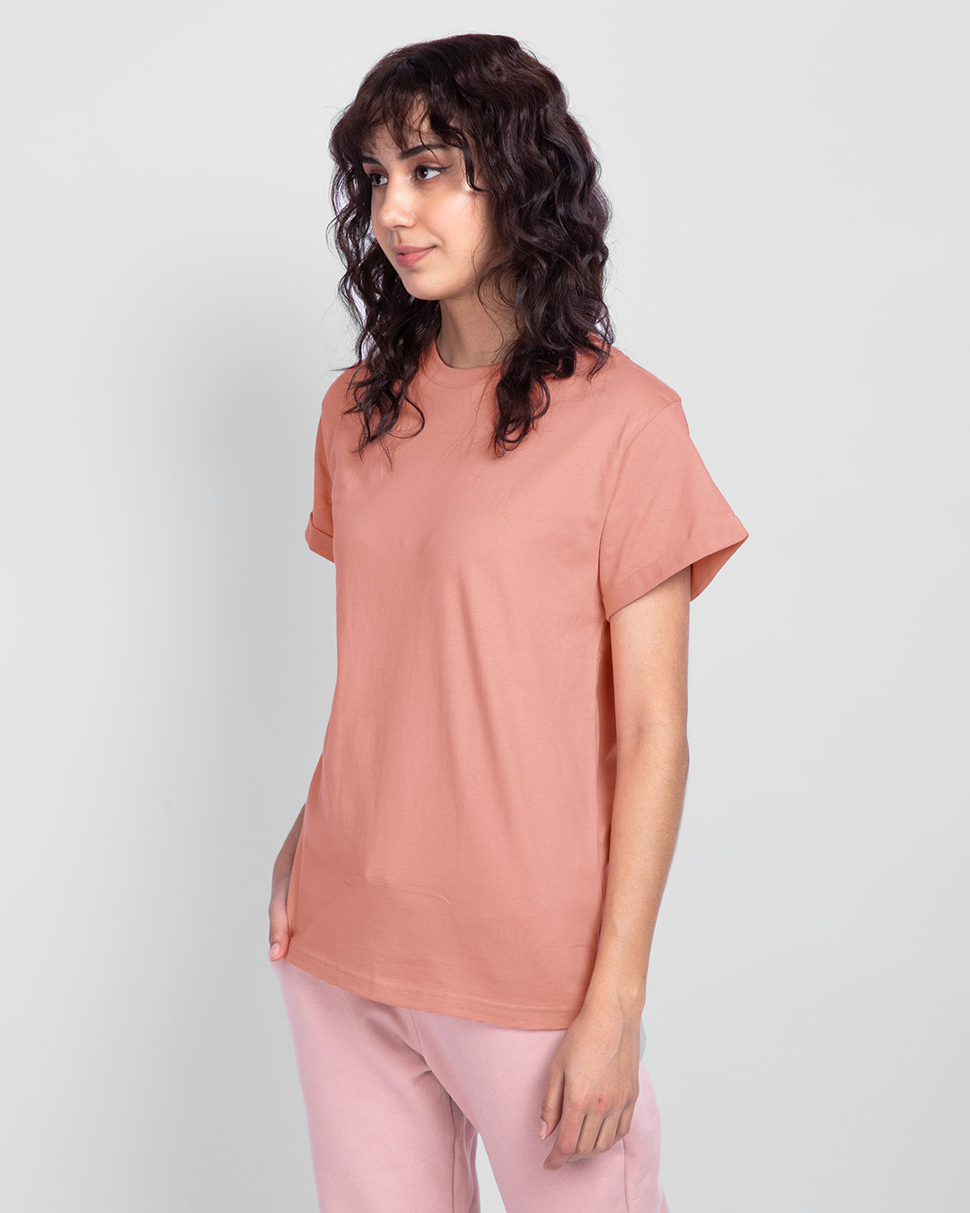Shop Misty Pink Boyfriend T-Shirt-Back