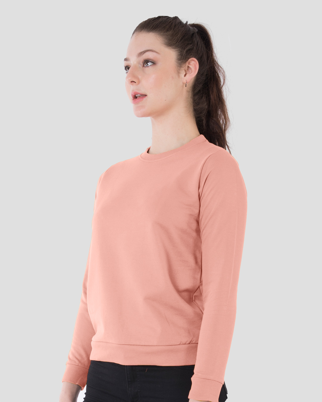 Shop Misty Pink Fleece Light Sweatshirt-Back
