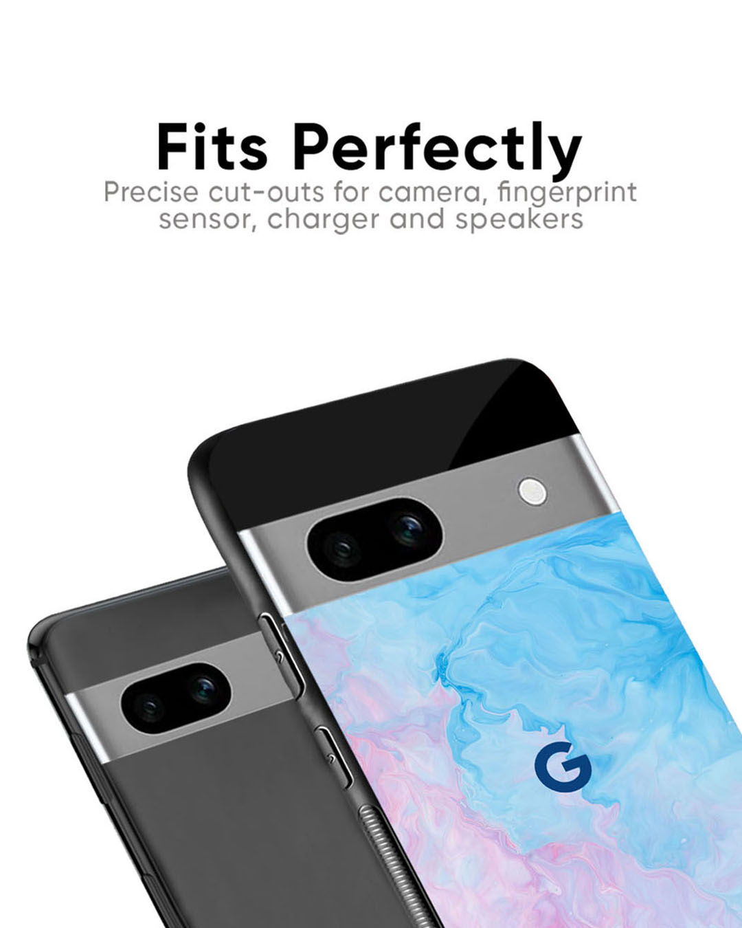 Shop Mixed Watercolor Premium Glass Case for Google Pixel 8a (Shock Proof, Scratch Resistant)-Back