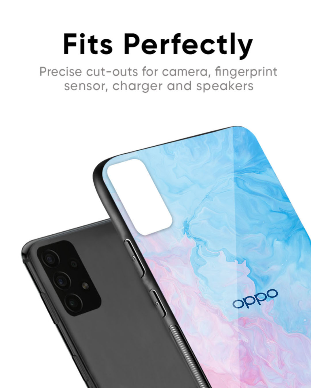 Shop Mixed Watercolor Premium Glass Case for Oppo Reno11 5G(Shock Proof, Scratch Resistant)-Back