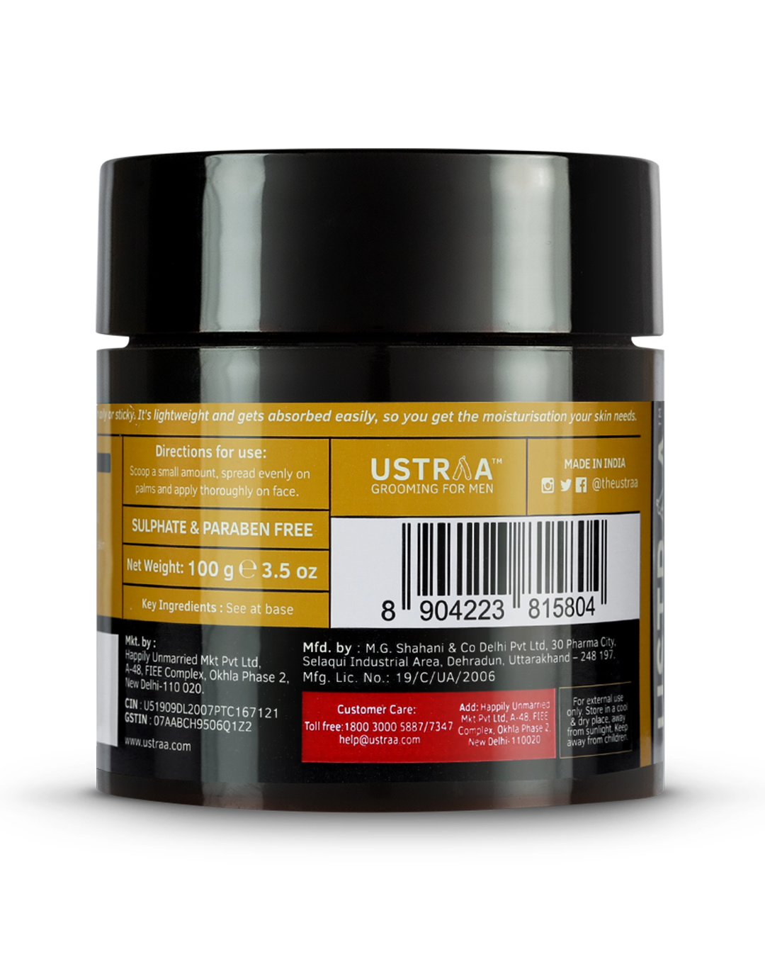 Shop Moisturising Cream For Oily Skin   100g-Back