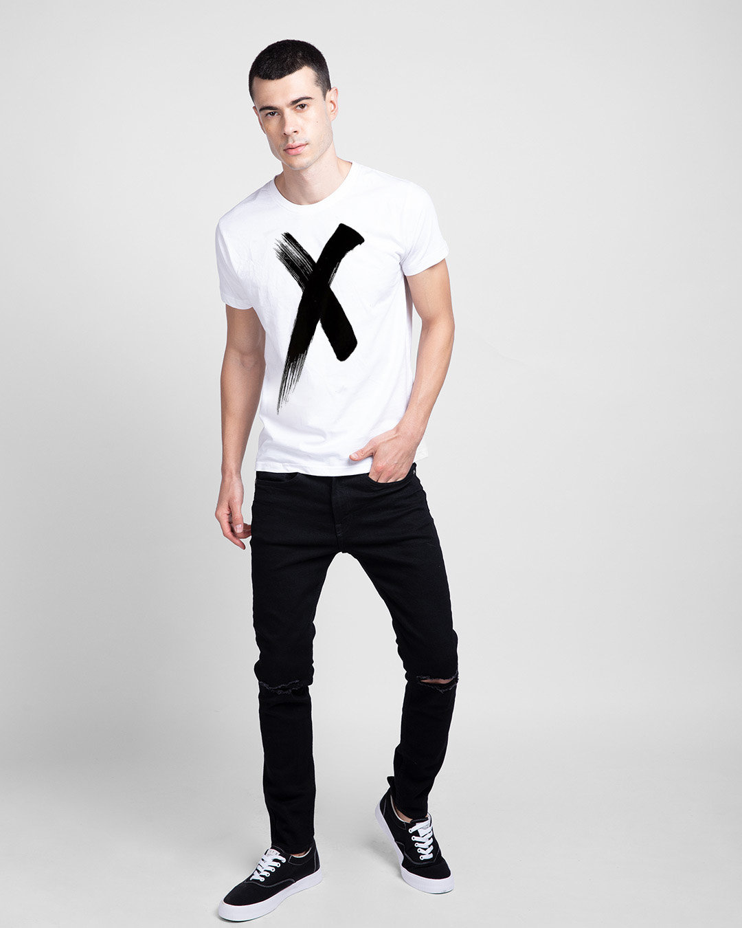 Shop Cross Half Sleeve T-Shirt-Back