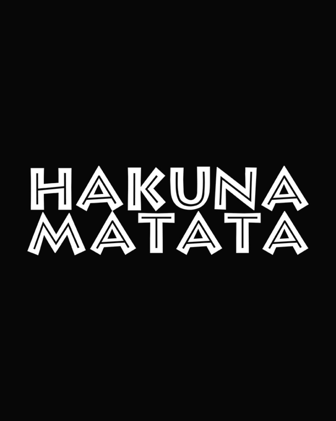 Shop Hakuna Matata Men Half Sleeve T Shirt-Back