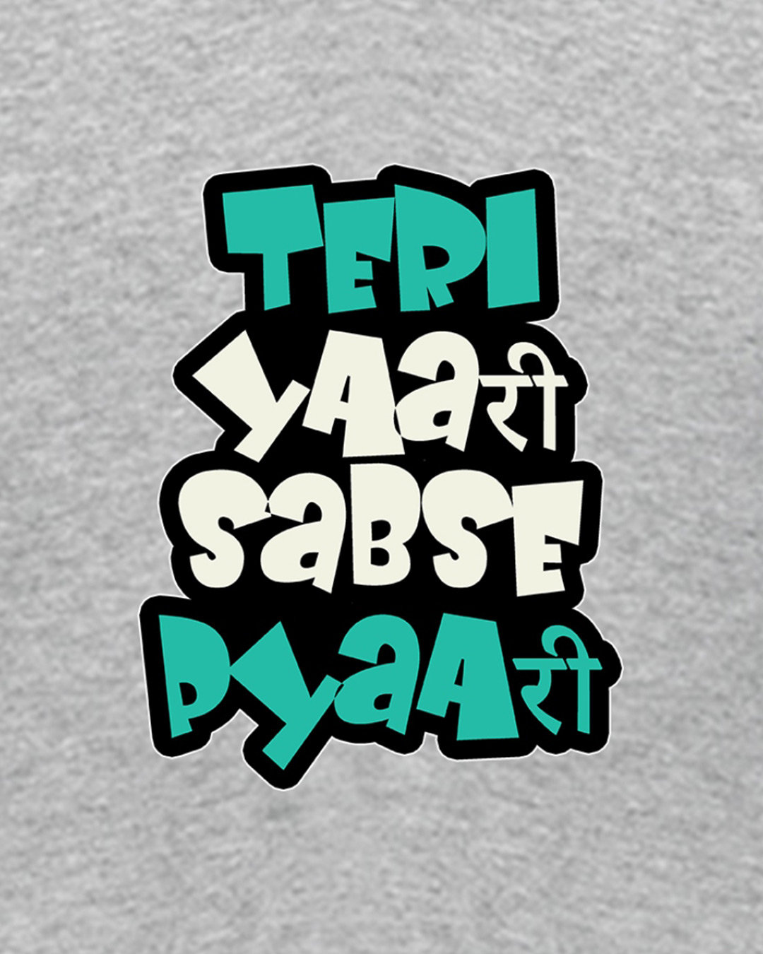 Shop Teri Yaari Sabse Pyari Men Half Sleeve T Shirt-Back