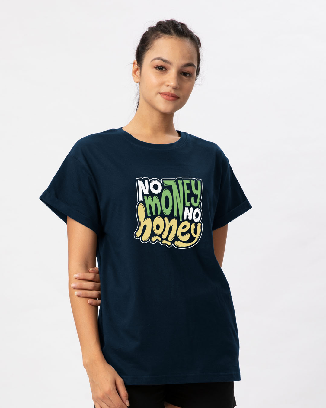 Shop Money Honey Boyfriend T-Shirt-Back