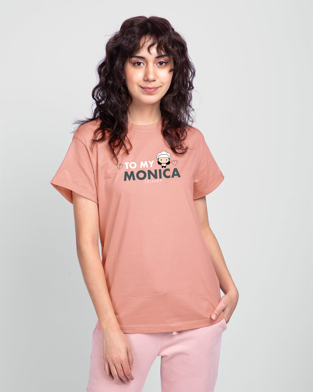 Shop Monica Friends Boyfriend T-Shirt (FRL)-Back