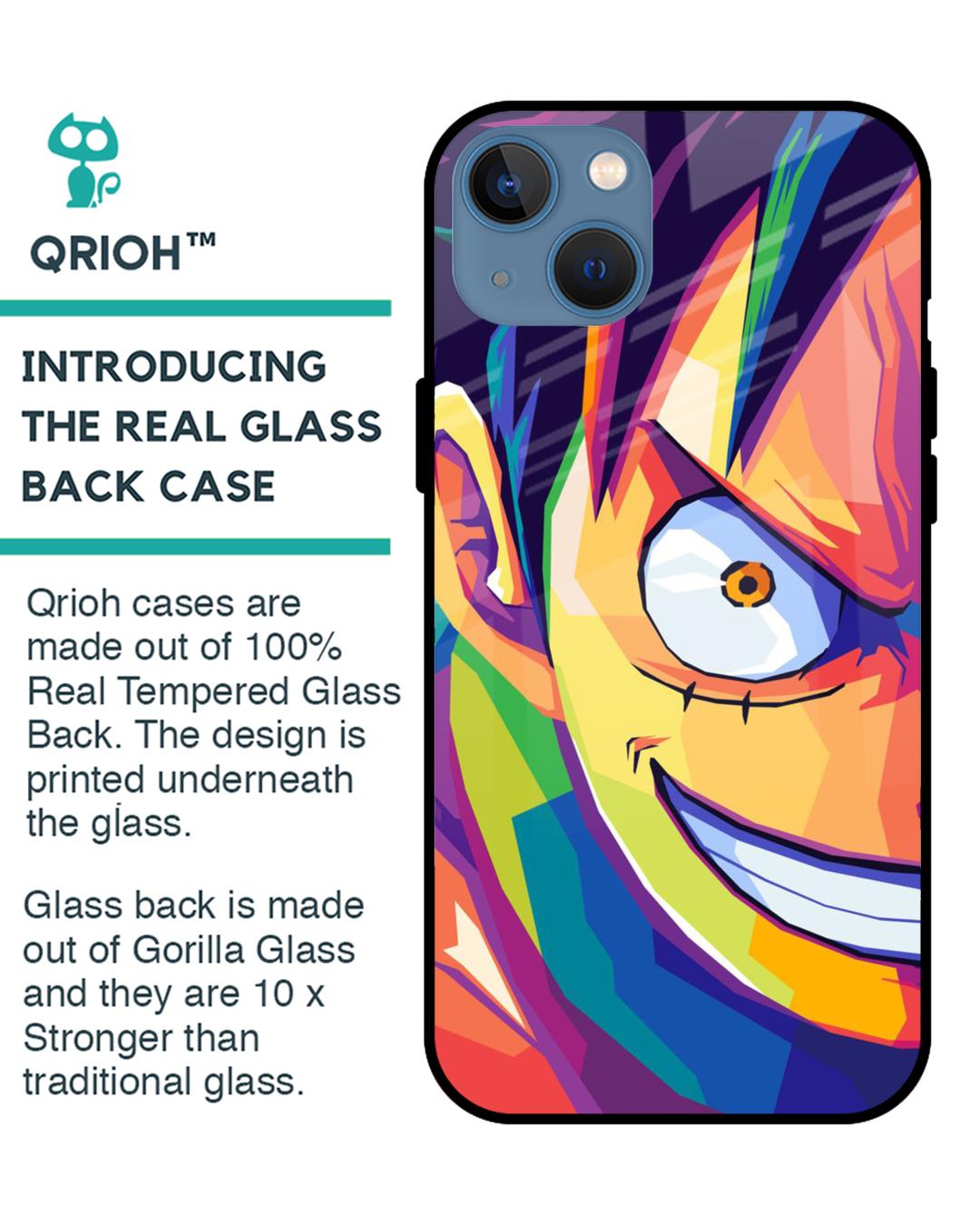 Shop Monkey Wpap Pop Art Premium Glass Case for Apple iPhone 13 (Shock Proof,Scratch Resistant)-Back