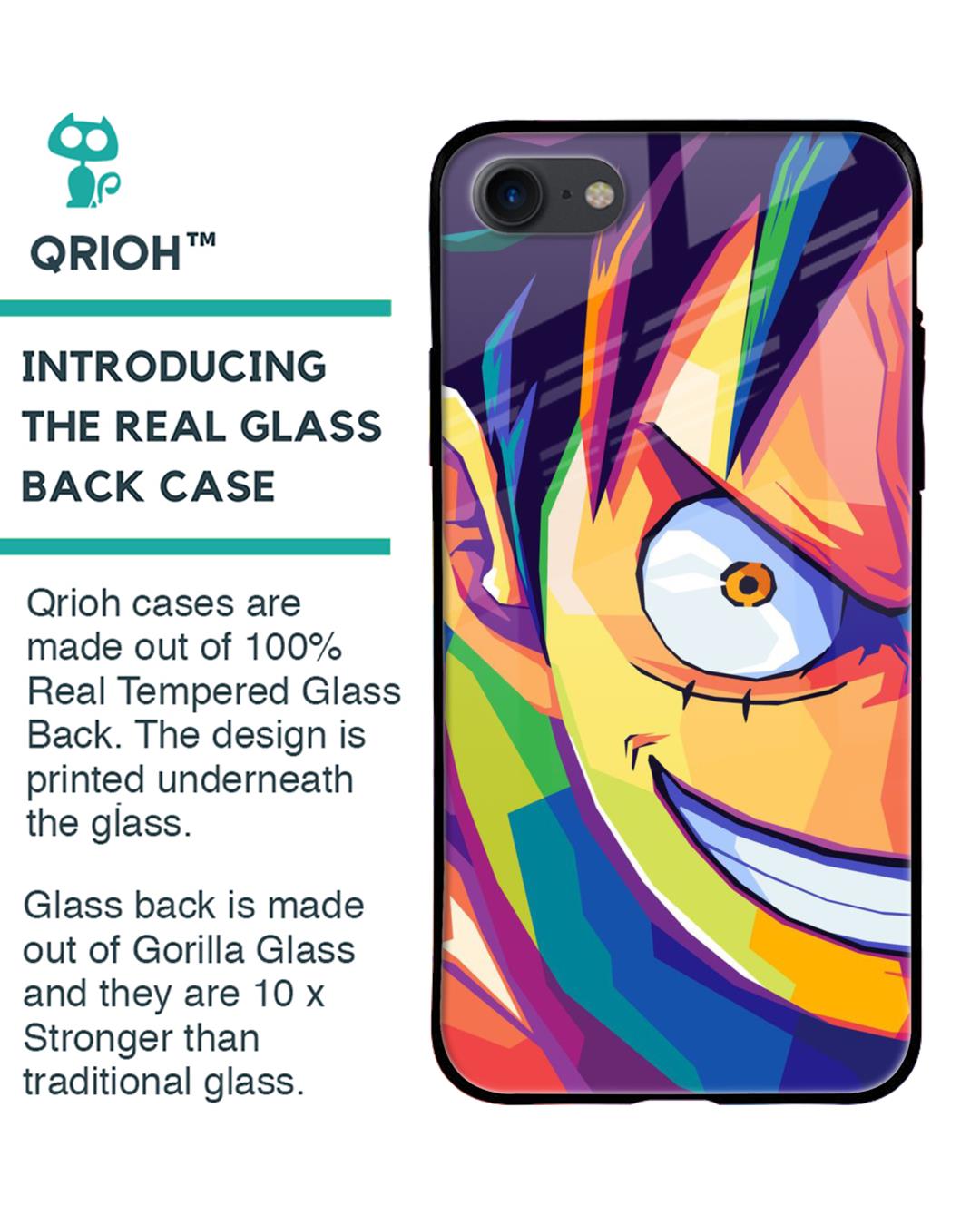 Shop Monkey Wpap Pop Art Premium Glass Case for Apple iPhone SE 2020 (Shock Proof,Scratch Resistant)-Back