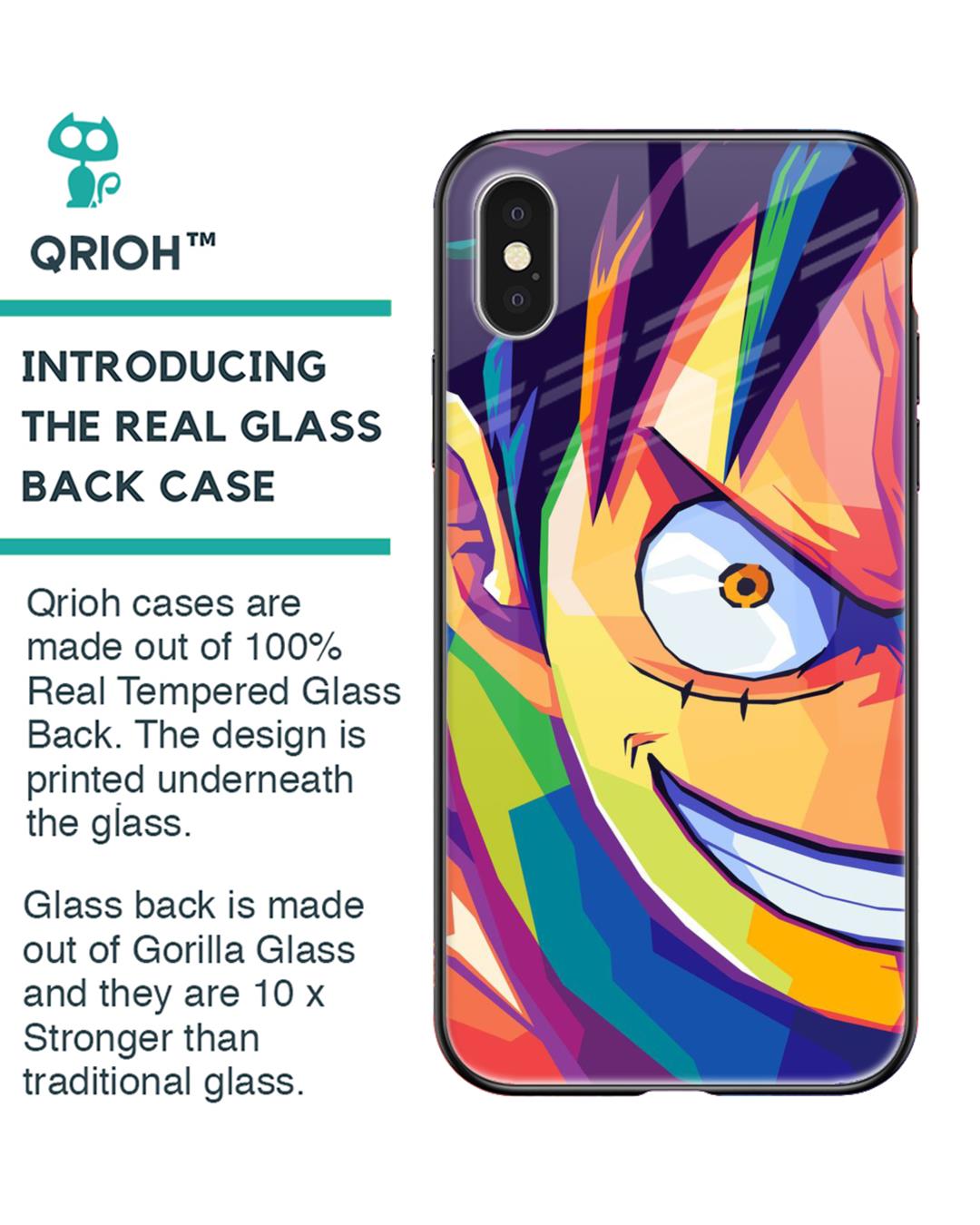 Shop Monkey Wpap Pop Art Premium Glass Case for Apple iPhone XS (Shock Proof,Scratch Resistant)-Back