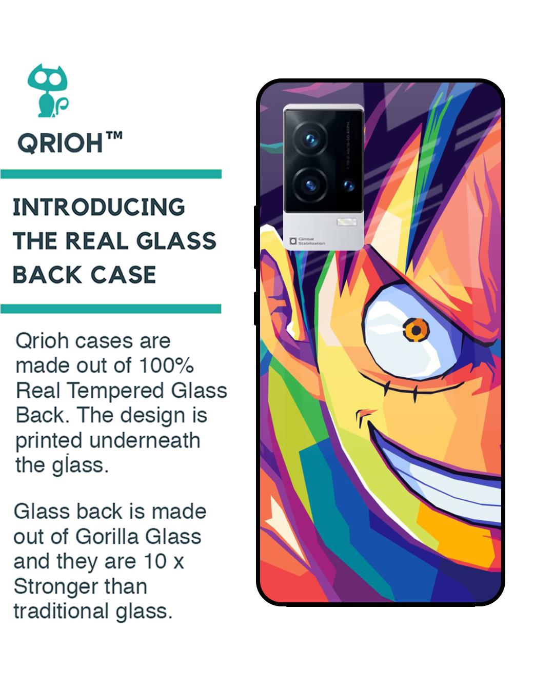 Shop Monkey Wpap Pop Art Premium Glass Case for IQOO 9 5G (Shock Proof,Scratch Resistant)-Back