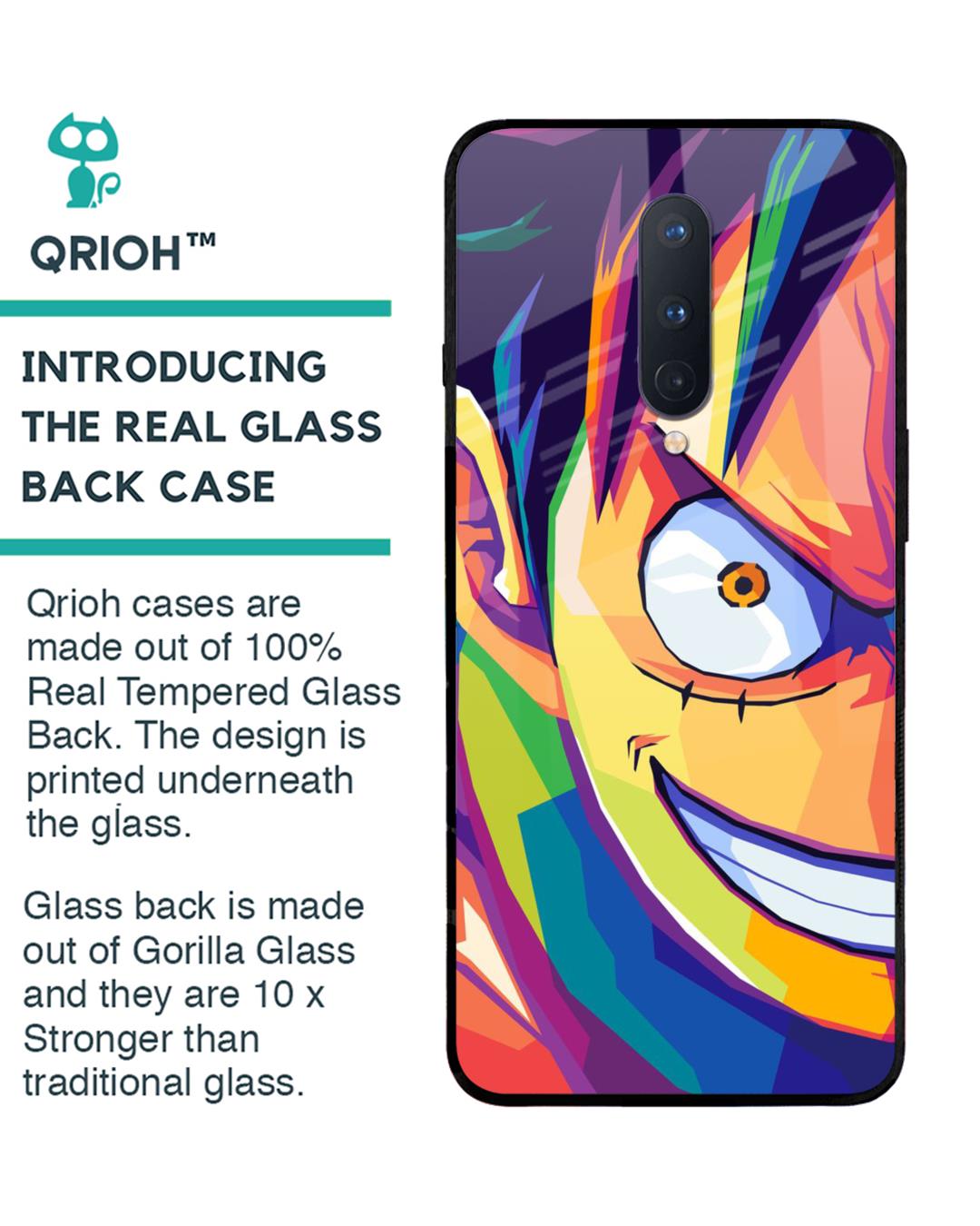 Shop Monkey Wpap Pop Art Premium Glass Case for OnePlus 8 (Shock Proof,Scratch Resistant)-Back