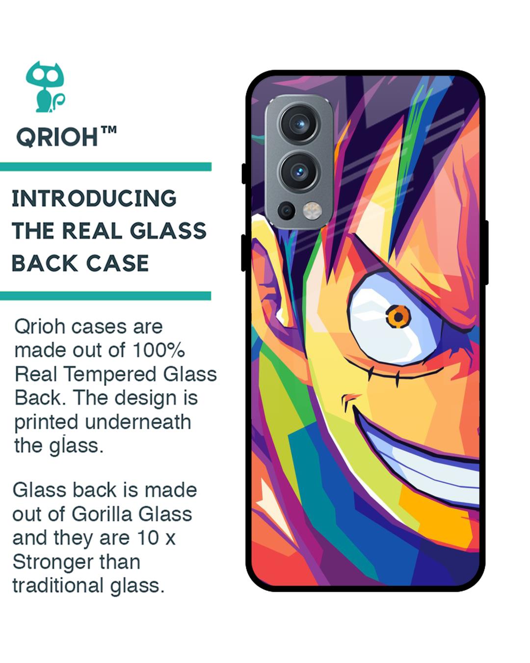 Shop Monkey Wpap Pop Art Premium Glass Case for OnePlus Nord 2 5G (Shock Proof,Scratch Resistant)-Back