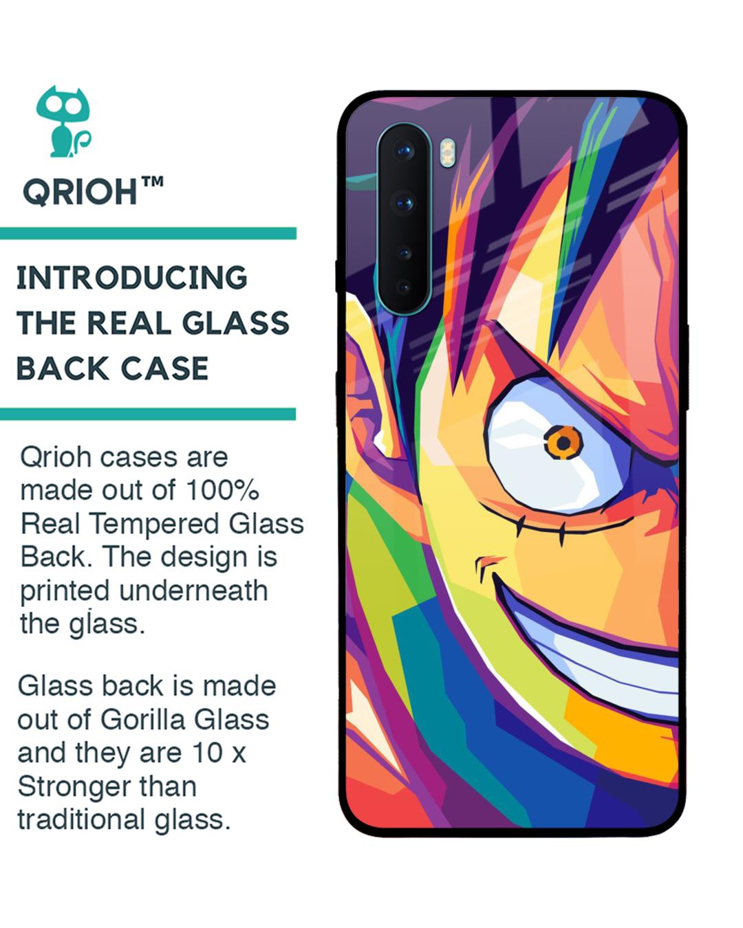 Shop Monkey Wpap Pop Art Premium Glass Case for OnePlus Nord (Shock Proof,Scratch Resistant)-Back