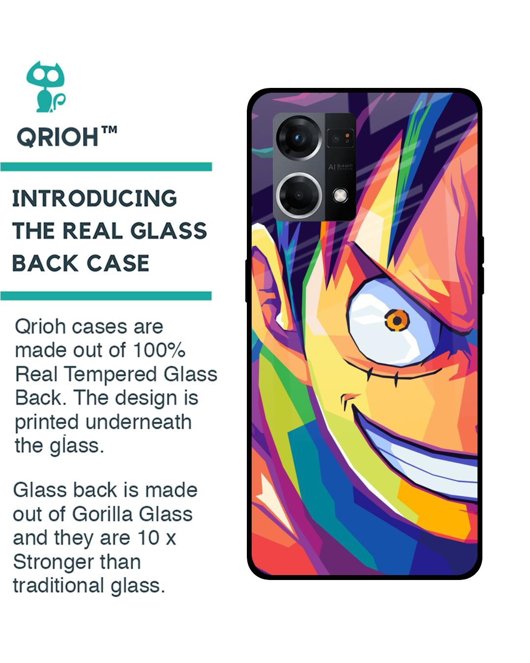 Shop Monkey Wpap Pop Art Premium Glass Case for Oppo F21s Pro (Shock Proof,Scratch Resistant)-Back