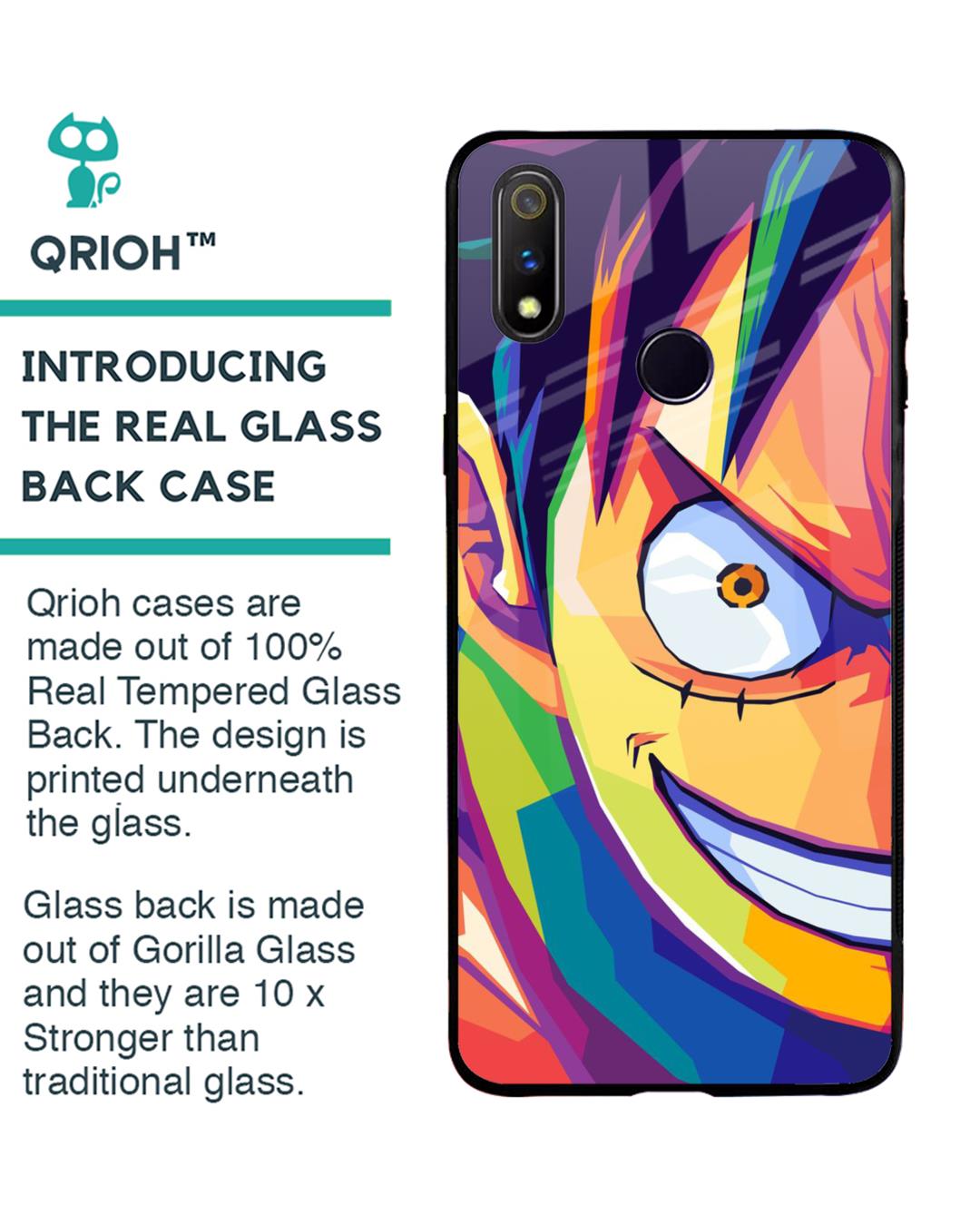 Shop Monkey Wpap Pop Art Premium Glass Case for Realme 3 Pro (Shock Proof, Scratch Resistant)-Back