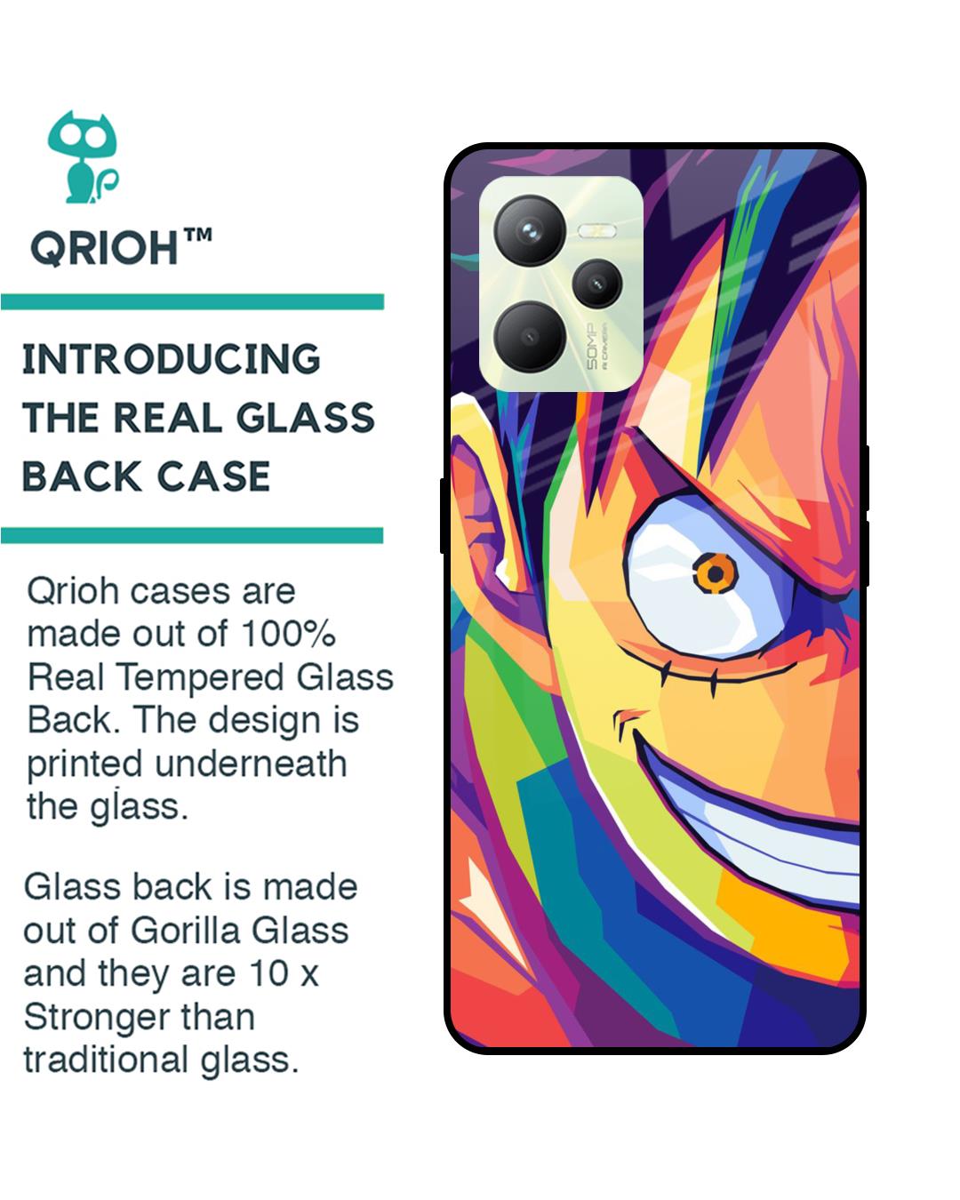 Shop Monkey Wpap Pop Art Premium Glass Case for Realme C35(Shock Proof, Scratch Resistant)-Back
