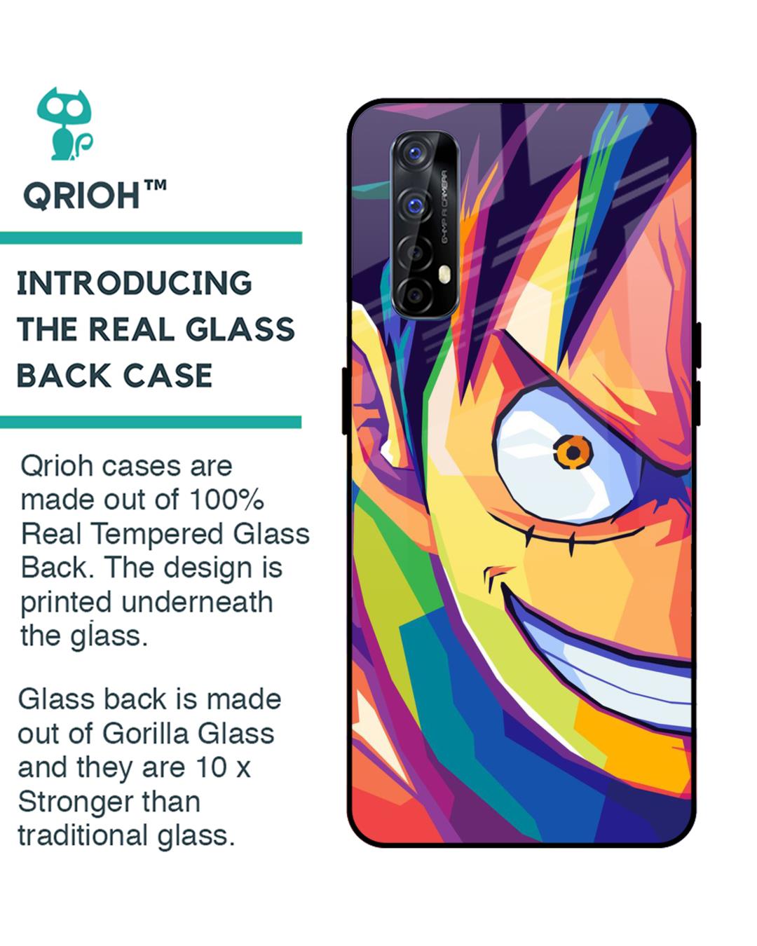 Shop Monkey Wpap Pop Art Premium Glass Case for Realme Narzo 20 Pro (Shock Proof, Scratch Resistant)-Back