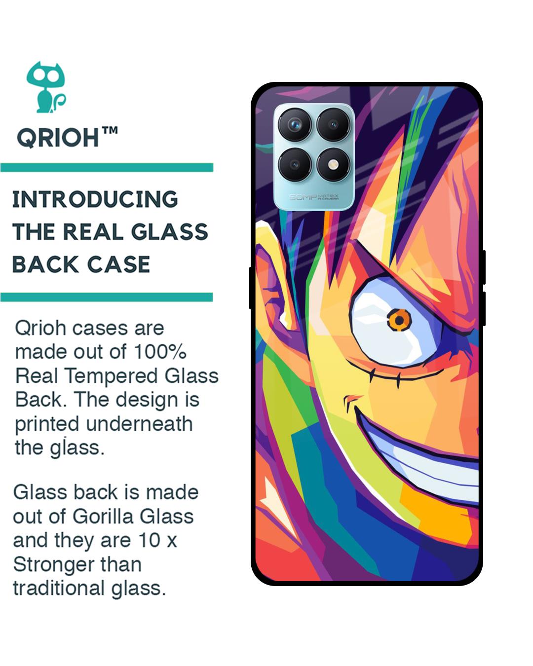 Shop Monkey Wpap Pop Art Premium Glass Case for Realme Narzo 50(Shock Proof, Scratch Resistant)-Back