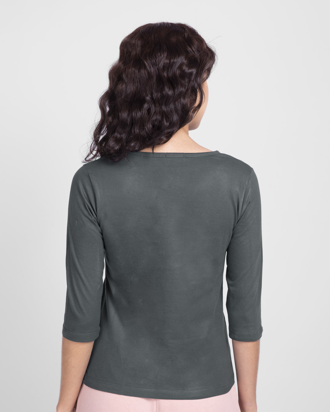 Shop Mood All Day Round Neck 3/4th Sleeve T-Shirt-Back