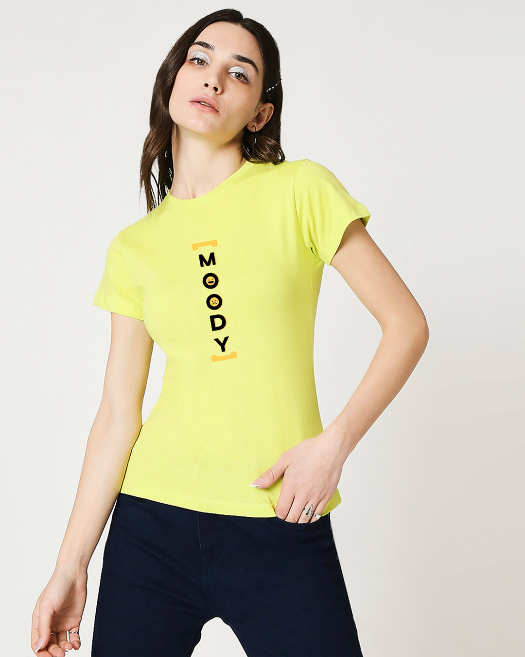 Shop Moody Half Sleeve T-Shirt-Back