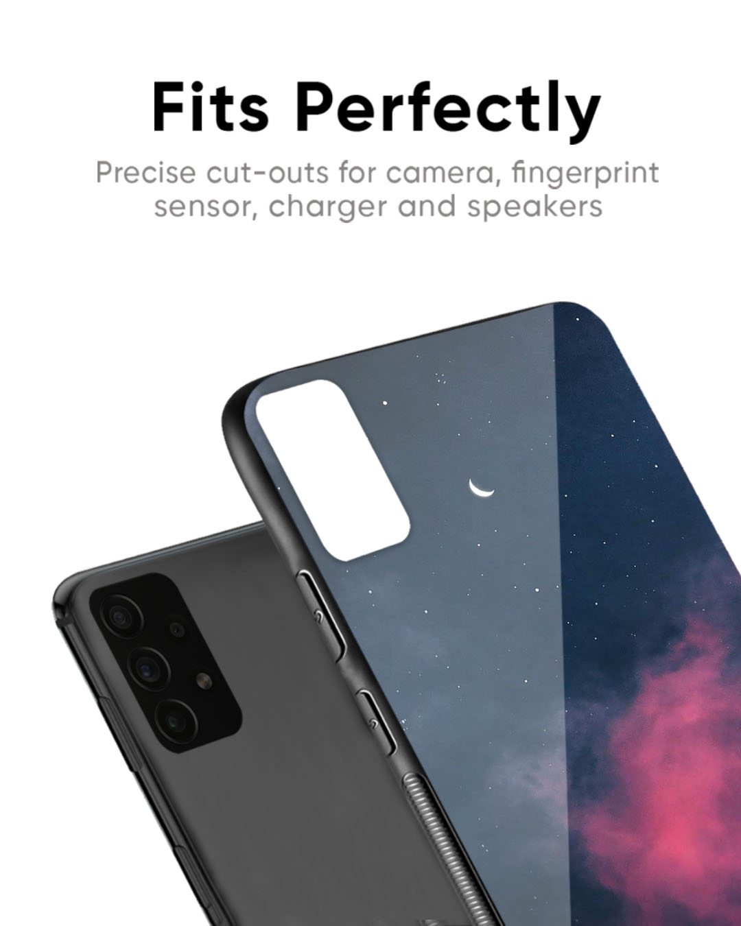 Shop Moon Night Premium Glass Case for Redmi Note 12 Pro+ 5G (Shock Proof, Scratch Resistant)-Back